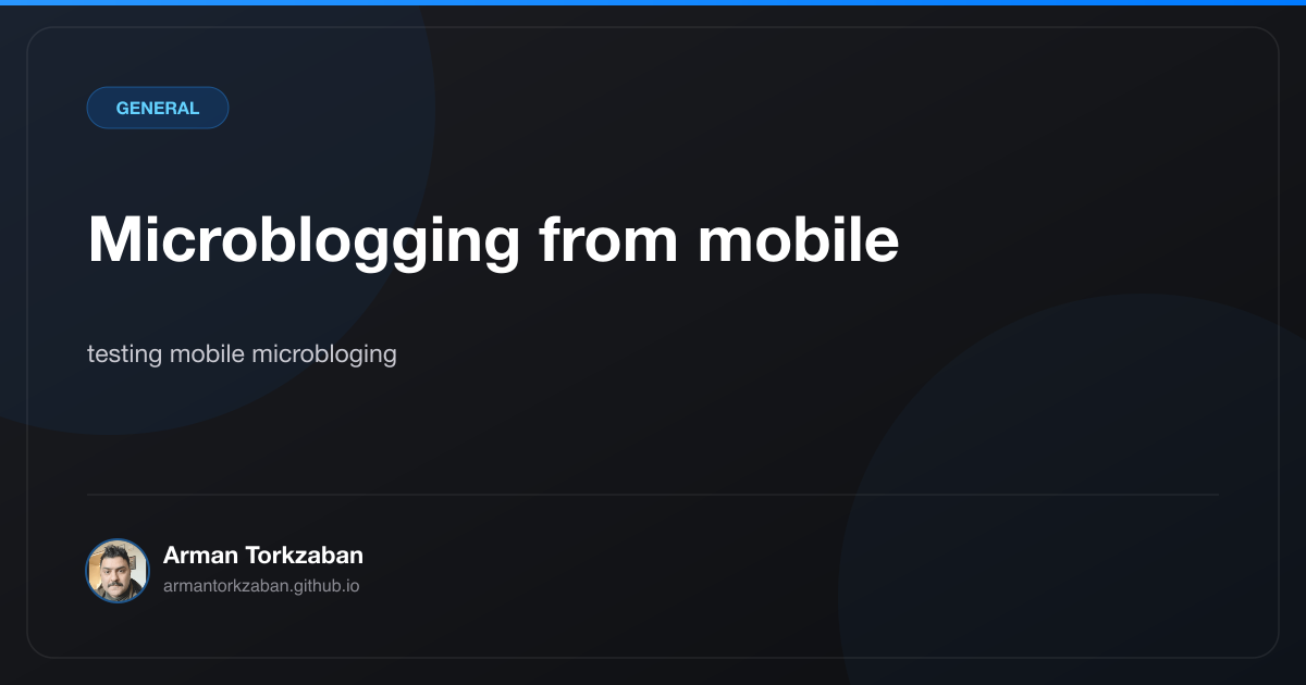 Microblogging from mobile